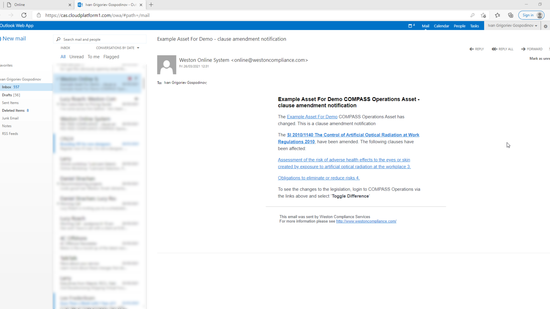 system generated email notification